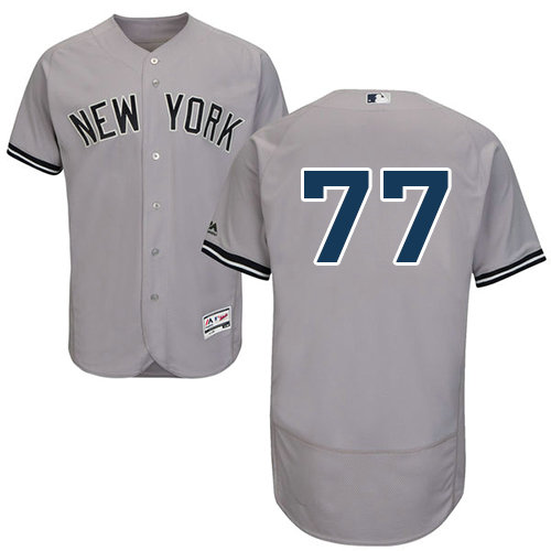 Yankees #77 Clint Frazier Grey Flexbase Authentic Collection Stitched Baseball Jersey