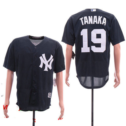 Yankees 19 Masahiro Tanaka Navy Cool Base Jersey