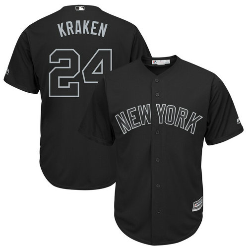 Yankees 24 Gary Sanchez Kraken Black 2019 Players' Weekend Player Jersey