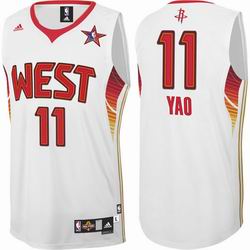 Yao Ming #11 2009 Western Conference All Star Jersey White Red