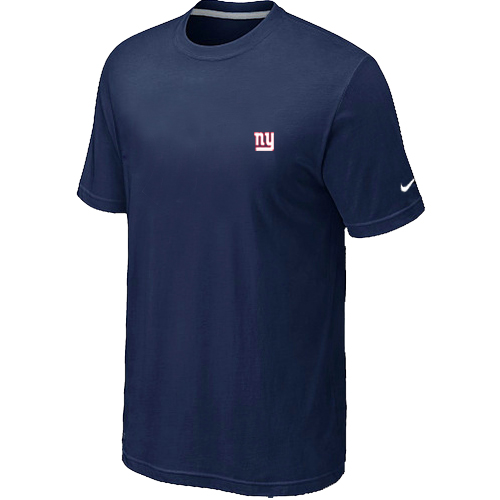 York Giants Sideline Chest embroidered logo T-Shirt D.Blue