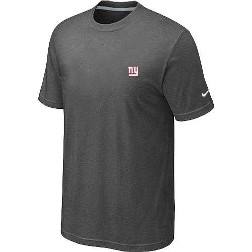 York Giants Sideline Chest embroidered logo T-Shirt D.GREY