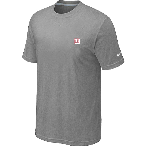 York Giants Sideline Chest embroidered logo T-Shirt Grey