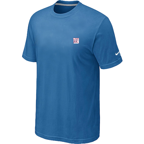 York Giants Sideline Chest embroidered logo T-Shirt Light Blue