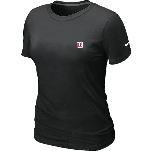York Giants Sideline Chest embroidered logo women's T-Shirt black