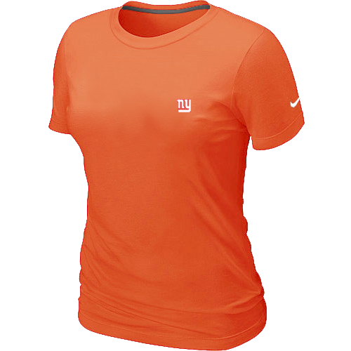 York Giants Sideline Chest embroidered logo women's T-Shirt orange