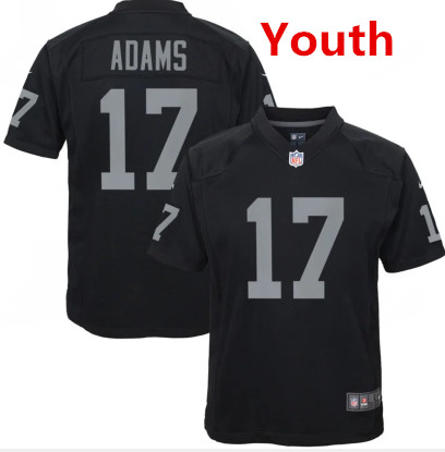 Youth  Las Vegas Raiders #17 Davante Adams Black Vapor Limited Stitched Jersey