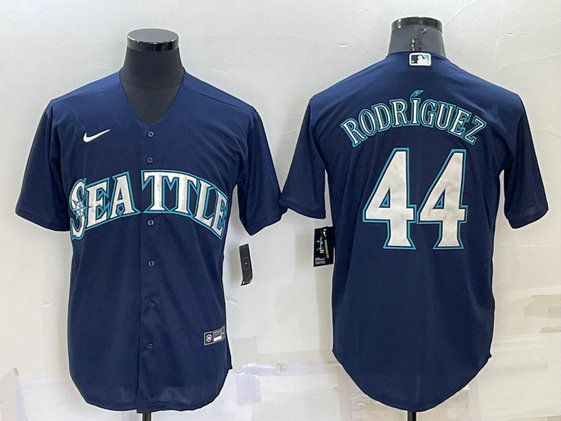 Youth  Seattle Mariners #44 Julio Rodriguez Navy Blue Stitched MLB Cool Base Nike Jersey