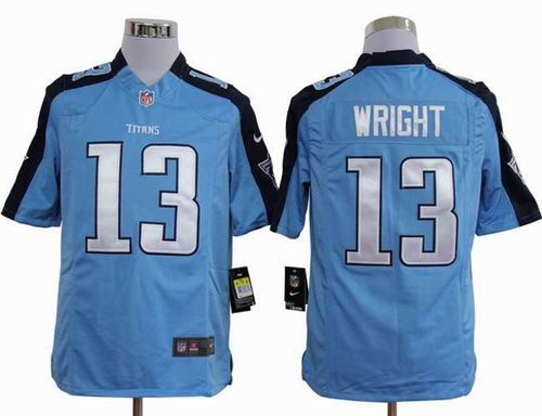 Youth 2012 Nike Tennessee Titans 13 Kendall Wright blue game Jerseys