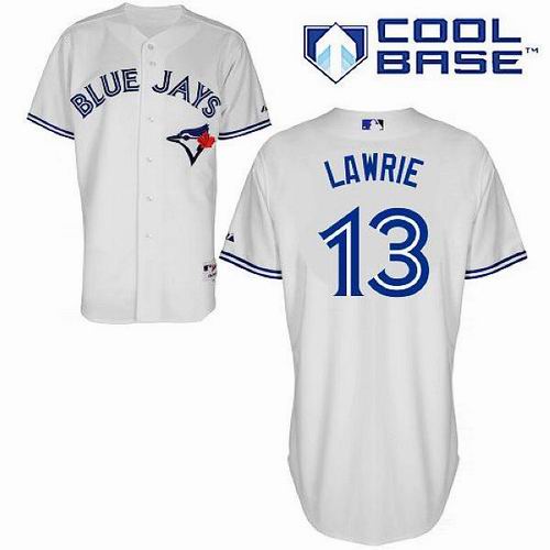 Youth 2012 Toronto Blue Jays #13 Brett Lawrie white cool base jersey