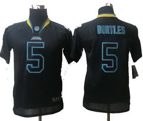 Youth 2014 Nike Jacksonville Jaguars 5# Blake Bortles Lights Out Black Elite Jerseys