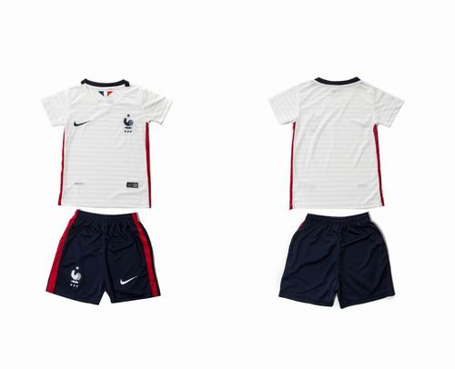 Youth 2015-2016 France blank away soccer jersey