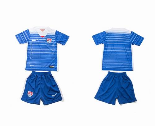 Youth 2015-2016 United States blank away soccer jerseys