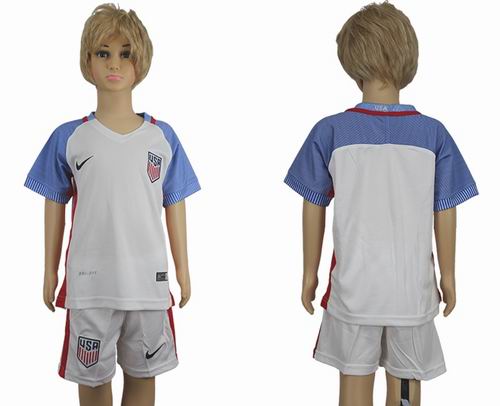 Youth 2016-2017 United States blank home soccer jerseys