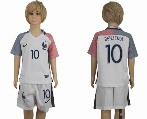 Youth 2016 European Cup series France Away #10 benzema Soccer Jerseys
