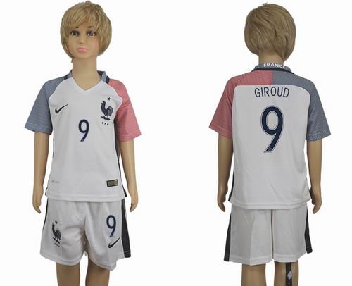 Youth 2016 European Cup series France Away #9 giroud Soccer Jerseys