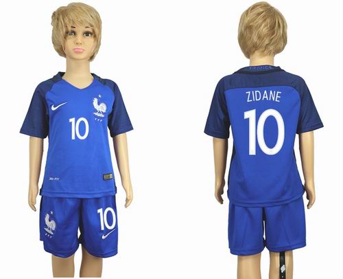 Youth 2016 European Cup series France home #10 zidane Soccer Jerseys
