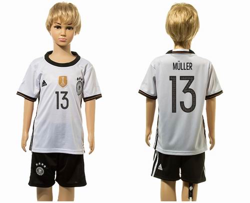 Youth 2016 European Cup series Germany home #13 Muller soccer jerseys