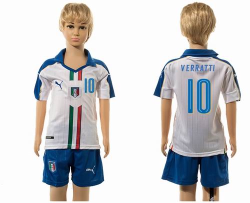 Youth 2016 European Cup series Italy Away #10 verratti  Soccer Jerseys