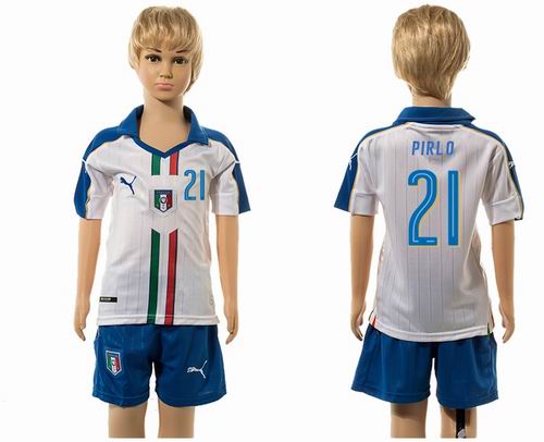 Youth 2016 European Cup series Italy Away #21 pirlo  Soccer Jerseys