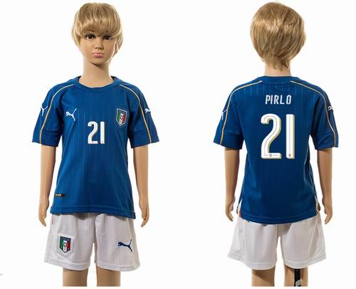 Youth 2016 European Cup series Italy home #21 pirlo  Soccer Jerseys