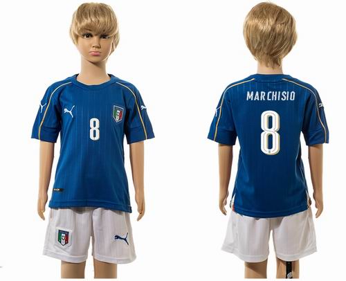 Youth 2016 European Cup series Italy home #8 marchisio  Soccer Jerseys