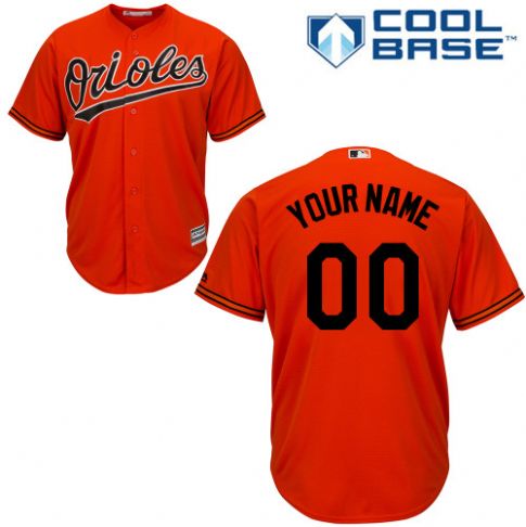 Youth's Baltimore Orioles Orange Customized Jersey