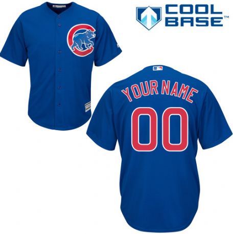 Youth's Chicago Cubs Blue Customized Jersey