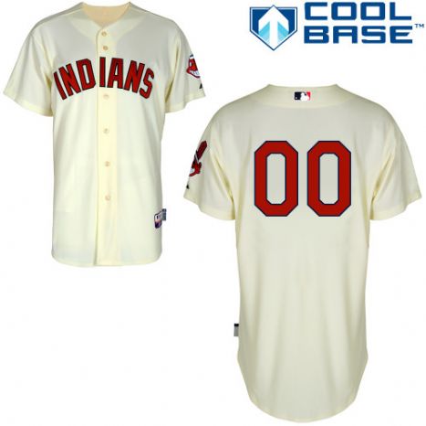 Youth's Cleveland Indians Cream Customized Jersey