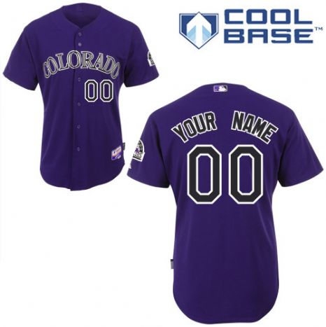 Youth's Colorado Rockies Purple Customized Jersey