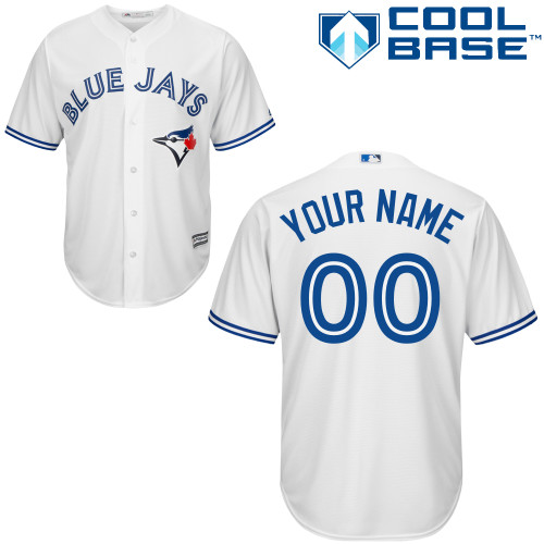 Youth's Toronto Blue Jays White Custom Cool Base Jersey