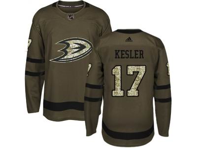 Youth Adidas Anaheim Ducks #17 Ryan Kesler Green Salute to Service Jersey