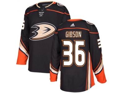 Youth Adidas Anaheim Ducks #36 John Gibson Black Home Jersey
