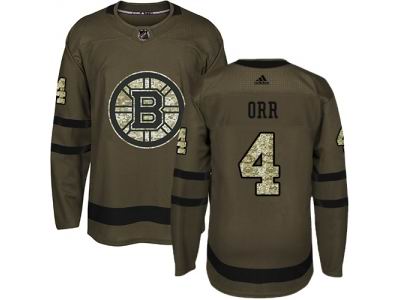 Youth Adidas Boston Bruins #4 Bobby Orr Green Salute to Service Jersey