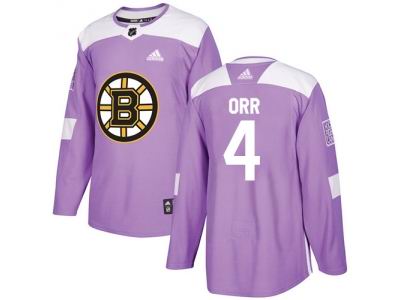 Youth Adidas Boston Bruins #4 Bobby Orr Purple Authentic Fights Cancer Stitched NHL Jersey1