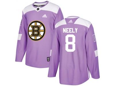 Youth Adidas Boston Bruins #8 Cam Neely Purple Authentic Fights Cancer Stitched NHL Jersey1