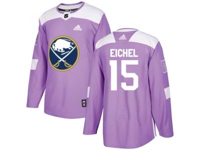 Youth Adidas Buffalo Sabres #15 Jack Eichel Purple Authentic Fights Cancer Stitched NHL Jersey