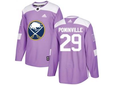 Youth Adidas Buffalo Sabres #29 Jason Pominville Purple Authentic Fights Cancer Stitched NHL Jersey