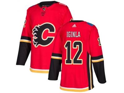 Youth Adidas Calgary Flames #12 Jarome Iginla Red Home Jersey