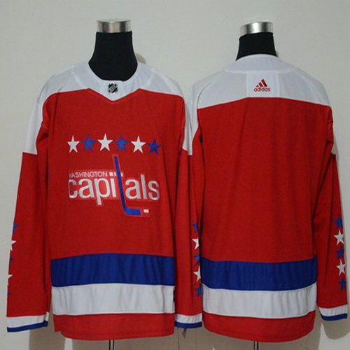 Youth Adidas Capitals Blank Red Alternate Authentic Stitched NHL Jersey