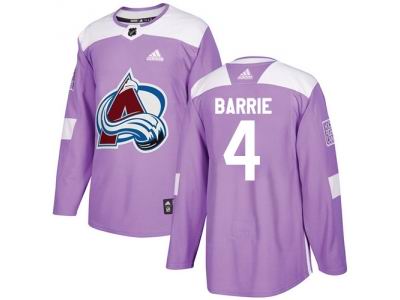 Youth Adidas Colorado Avalanche #4 Tyson Barrie Purple Authentic Fights Cancer Stitched NHL Jersey