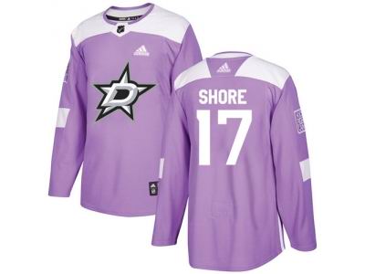 Youth Adidas Dallas Stars #17 Devin Shore Purple Authentic Fights Cancer Stitched NHL Jersey