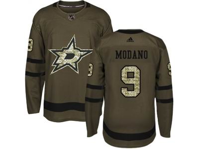 Youth Adidas Dallas Stars #9 Mike Modano Green Salute to Service NHL Jersey