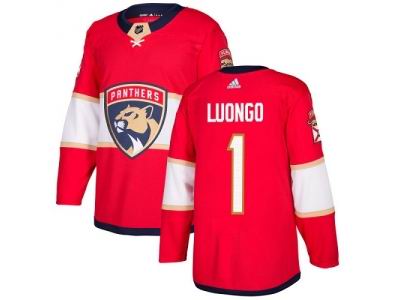 Youth Adidas Florida Panthers #1 Roberto Luongo Red Home NHL Jersey