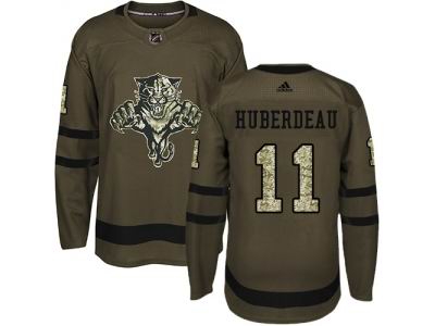 Youth Adidas Florida Panthers #11 Jonathan Huberdeau Green Salute to Service NHL Jersey