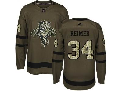 Youth Adidas Florida Panthers #34 James Reimer Green Salute to Service NHL Jersey