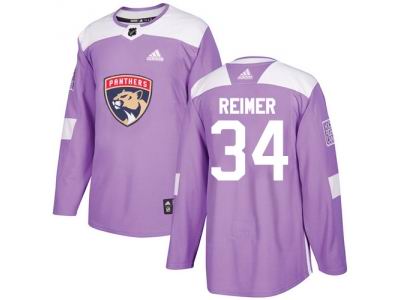 Youth Adidas Florida Panthers #34 James Reimer Purple Authentic Fights Cancer Stitched NHL Jersey