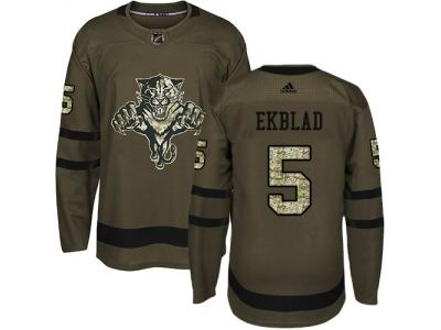 Youth Adidas Florida Panthers #5 Aaron Ekblad Green Salute to Service NHL Jersey