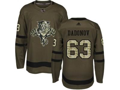 Youth Adidas Florida Panthers #63 Evgenii Dadonov Green Salute to Service NHL Jersey