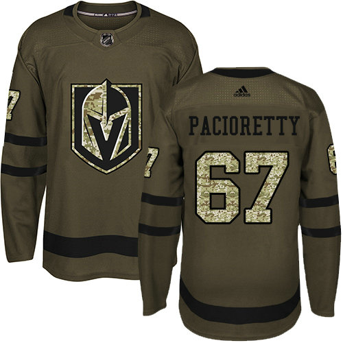 Youth Adidas Golden Knights #67 Max Pacioretty Green Salute to Service Stitched Youth NHL Jersey